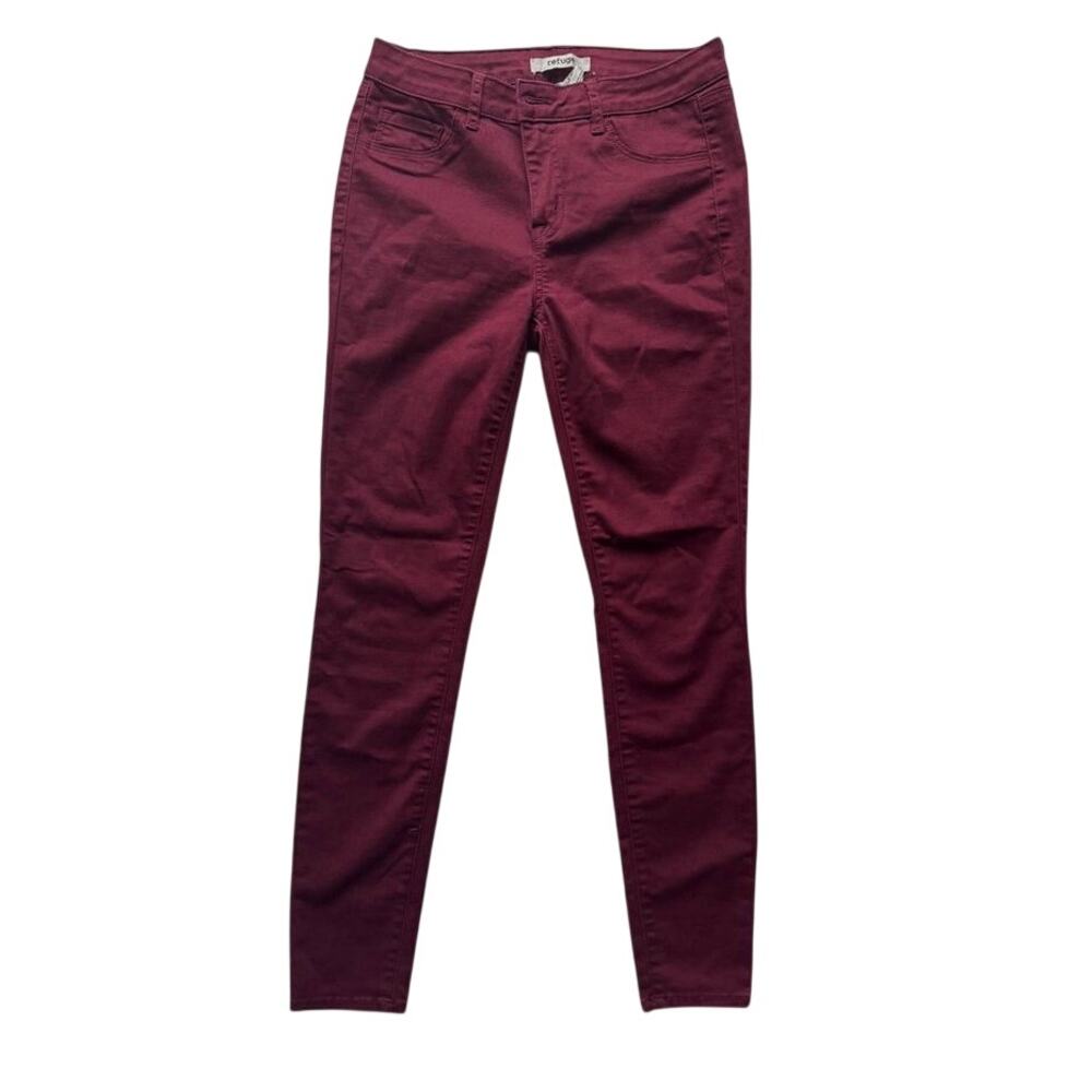 Refuge Burgundy Skinny Jeans Women’s Size 2 Stretch Ankle Pants
